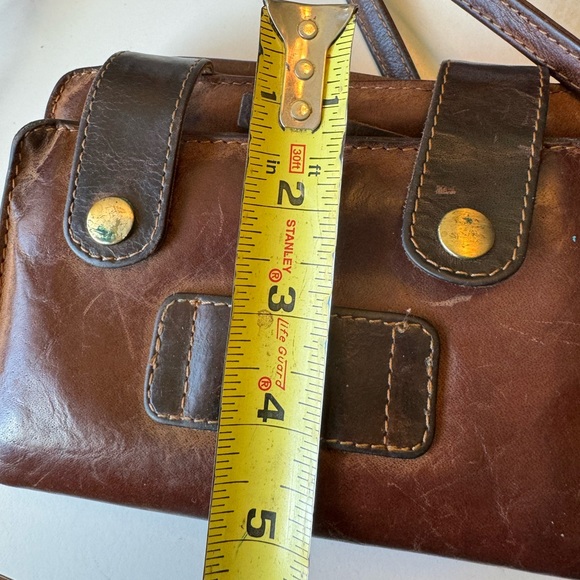 Vintage High End Classic Rustic Town Brown Leather Travel Women’s Crossbody Bag - Picture 11 of 11